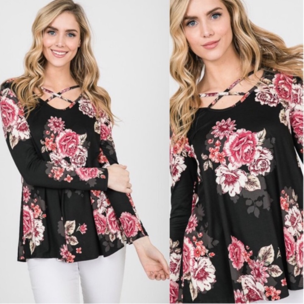 NEW! 🌸 Red Lolly Spring floral long sleeved shirt